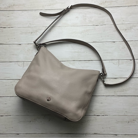 Kate Spade Taupe Leather Slouchy Shoulder and Crossbody Bag - Picture 2 of 13